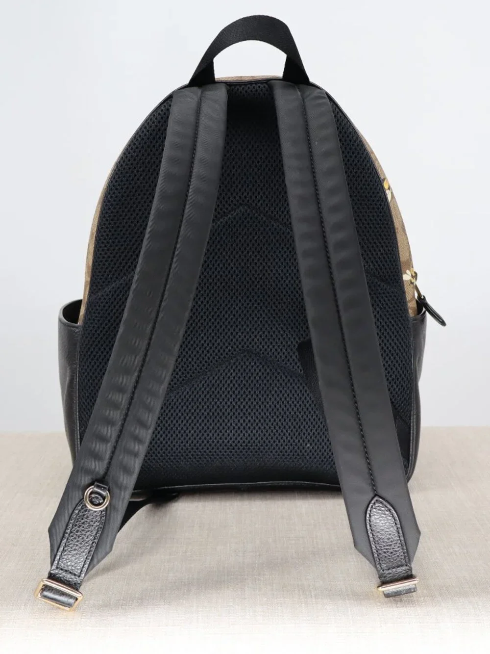 Coach Court Backpack C8592 Signature Canvas Bee Print